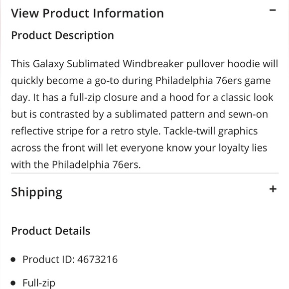 Mitchell and Ness Philadelphia Sixers Windbreaker - Picture 3 of 7